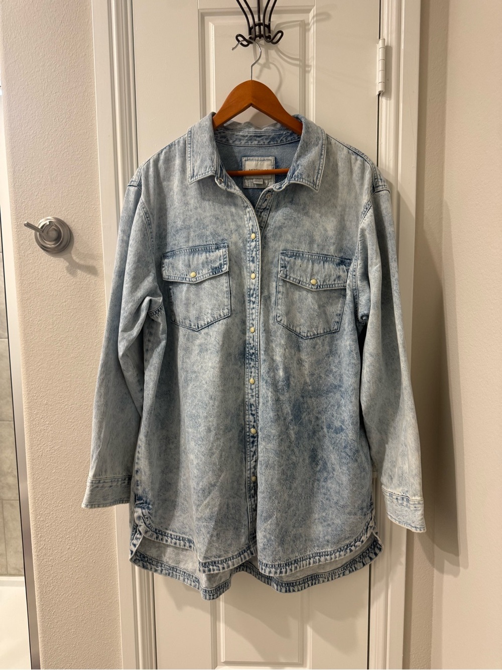 American Eagle oversized denim shirt dress
